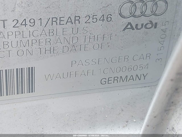 2012 AUDI A4 WAUFFAFL1CN006054 Photo 8