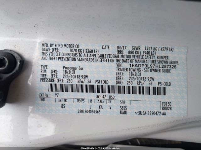 2017 FORD FOCUS ST 1FADP3L97HL257326 Photo 8