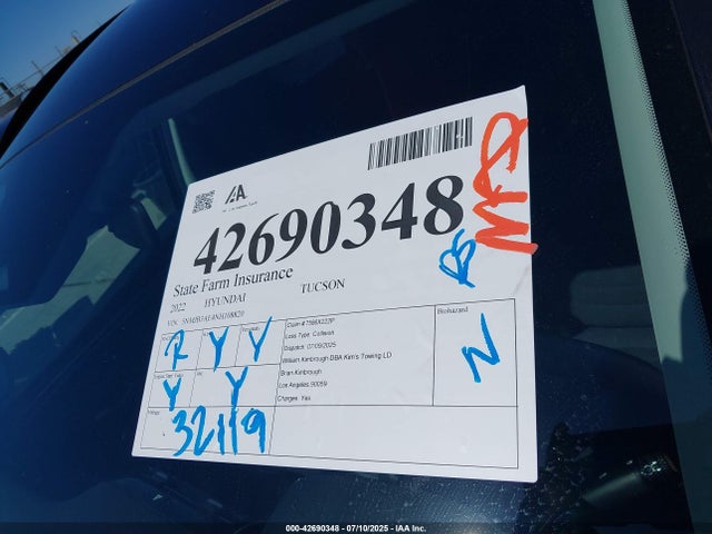 5NMJB3AE4NH108820 Hyundai gdi theta iii
