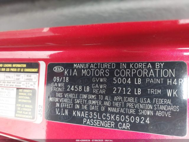 2019 KIA STINGER KNAE35LC5K6050924 Photo 8