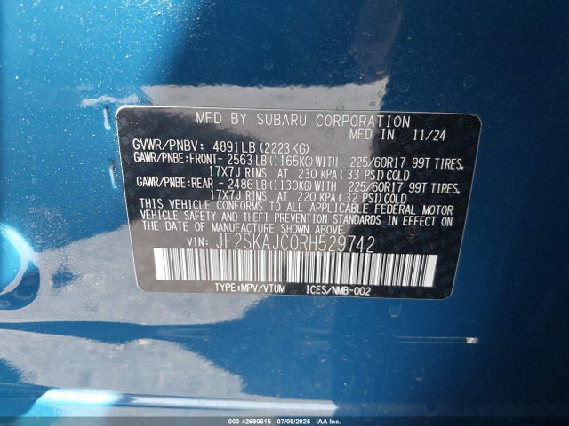 JF2SKAJC0RH529742 Subaru na u5