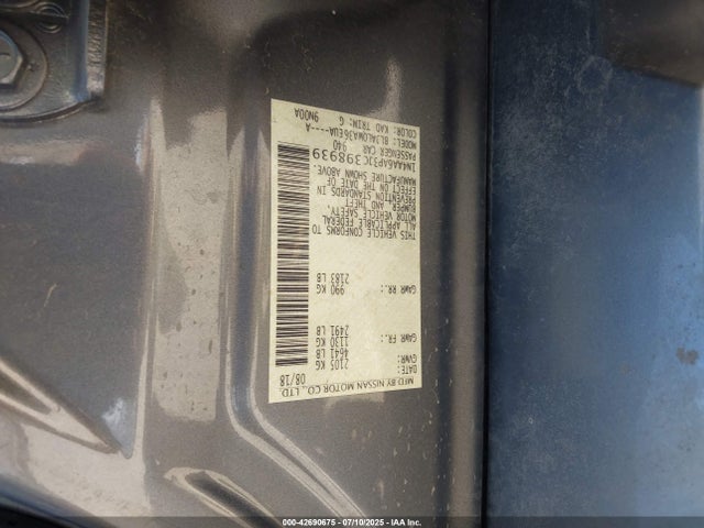 2018 NISSAN MAXIMA 1N4AA6AP3JC398939 Photo 8