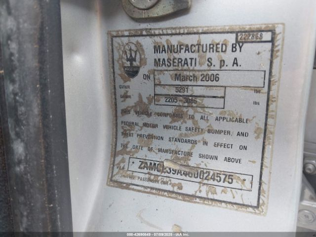 2006 MASERATI QUATTROPORTE ZAMCE39A460024575 Photo 8