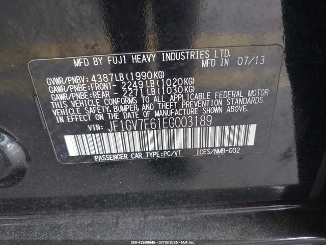 JF1GV7E61EG003189 Subaru Impreza