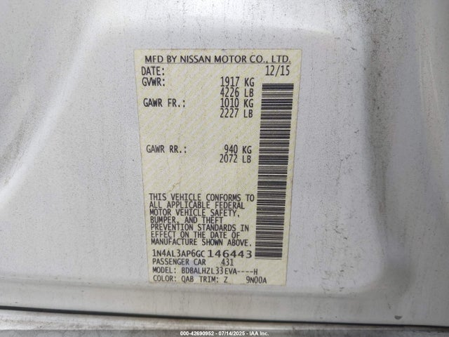 1N4AL3AP6GC146443 Nissan 2016
