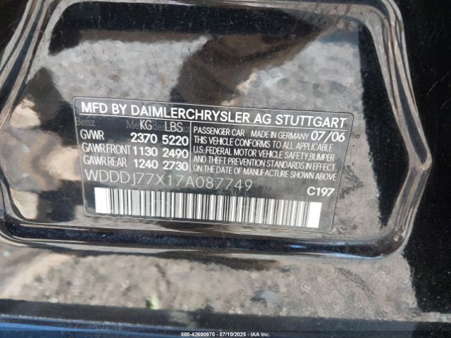 2007 MERCEDES-BENZ CLS 63 AMG WDDDJ77X17A087749 Photo 8