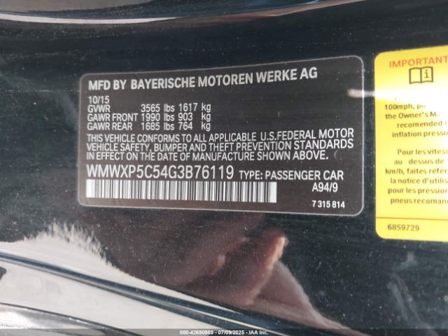 2016 MINI HARDTOP WMWXP5C54G3B76119 Photo 8