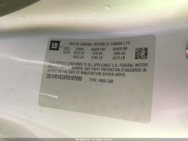 2G1FD1E3XF9187990 Chevrolet lfx