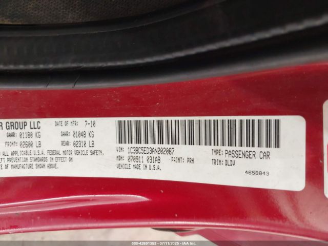2010 CHRYSLER SEBRING 1C3BC5ED3AN202087 Photo 8