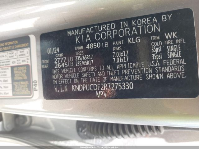 2024 KIA SPORTAGE KNDPUCDF2R7275330 Photo 8