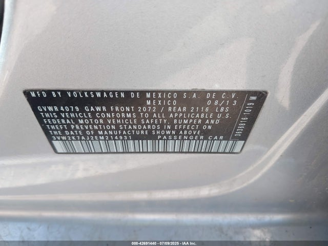 3VW2K7AJ2EM214931 Volkswagen Jetta