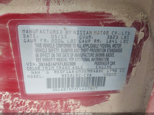 Nissan Sentra 2015 3N1AB7APXFL657809 Image 20