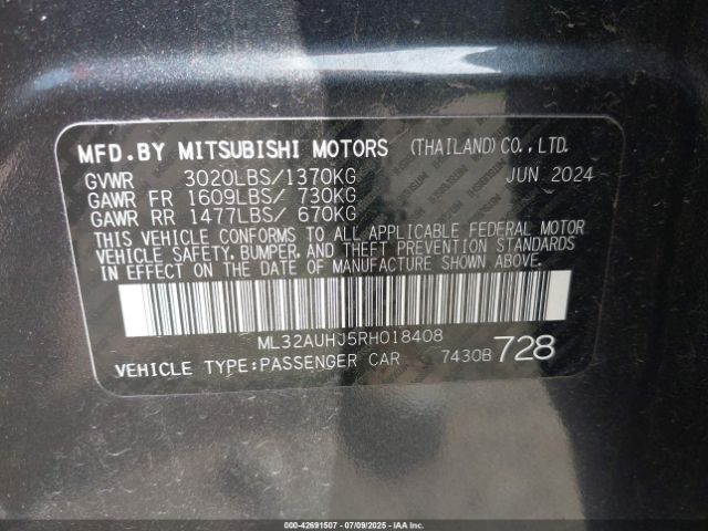 2024 MITSUBISHI MIRAGE ML32AUHJ5RH018408 Photo 8