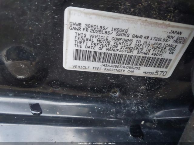 2003 MITSUBISHI LANCER JA3AJ26E53U055202 Photo 8