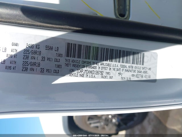 1C4PJMDXXKD126792 Jeep 2019