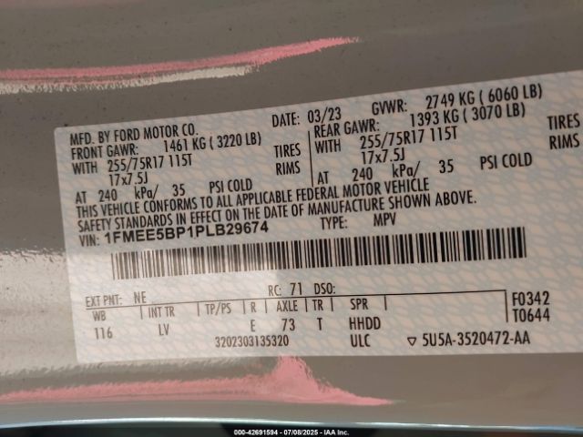 2023 FORD BRONCO 1FMEE5BP1PLB29674 Photo 8