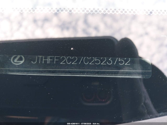 2012 Lexus Is 250c მანქანა იყიდება აუქციონზე, vin: JTHFF2C27C2523752, აუქციონის ნომერი: 42691611