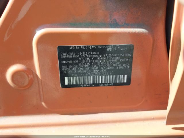 2013 SUBARU XV CROSSTREK JF2GPAGC8DH200035 Photo 8