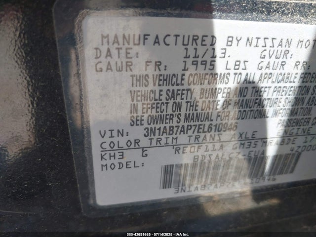 Nissan 2014 2014 3N1AB7AP7EL610946 Image 9