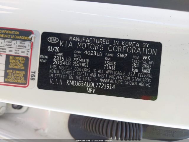 2020 KIA SOUL KNDJ63AU9L7723914 Photo 8