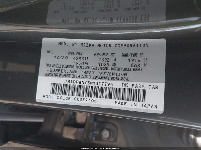 JM1BPBNY3M1327796 Mazda py turbo