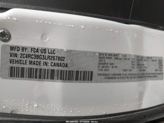 2020 CHRYSLER PACIFICA 2C4RC3BG3LR267802 Photo 8