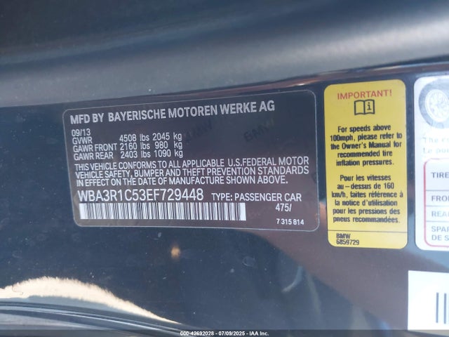 BMW 435i 2014 WBA3R1C53EF729448 Image 9