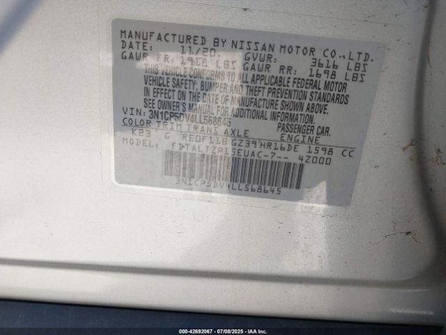 2020 NISSAN KICKS 3N1CP5DV4LL568645 Photo 8