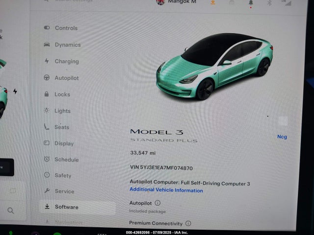 2021 TESLA MODEL 3 5YJ3E1EA7MF074870 Photo 6