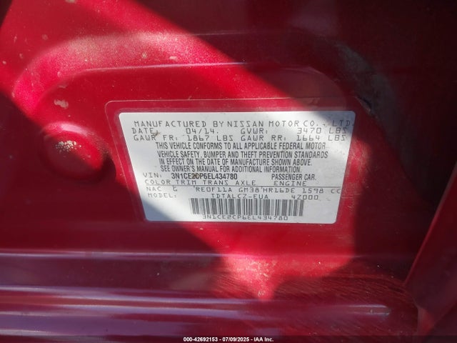 Nissan 2014 2014 3N1CE2CP6EL434780 Image 9