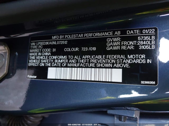 Polestar e400v6 2022 LPSED3KA0NL072512 Image 9
