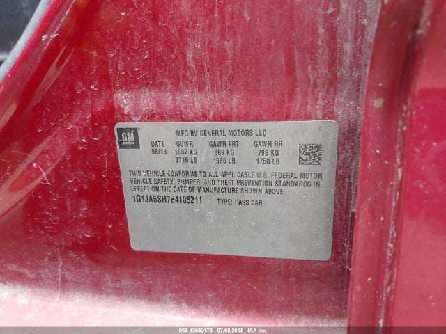 1G1JA5SH7E4105211 Chevrolet luw