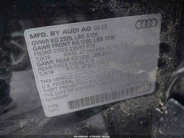 2023 AUDI Q3 WA1DECF37P1113691 Photo 8
