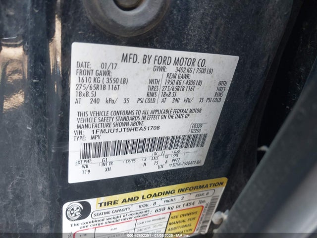 1FMJU1JT9HEA51708 Ford 3.5l gtdi ffv/gasoline