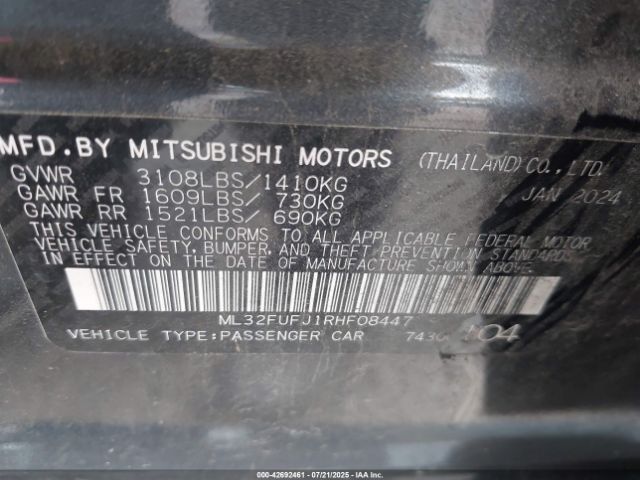2024 MITSUBISHI MIRAGE G4 ML32FUFJ1RHF08447 Photo 8