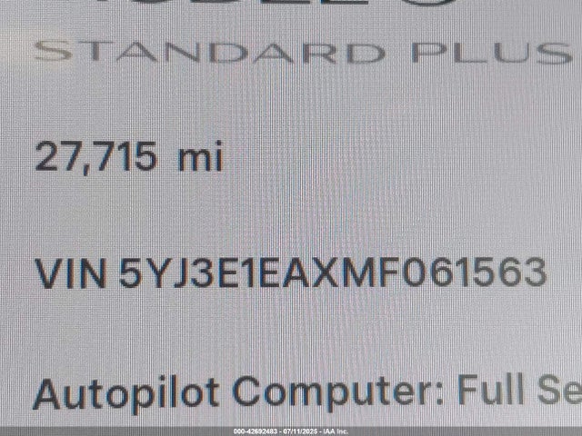 2021 TESLA MODEL 3 5YJ3E1EAXMF061563 Photo 8