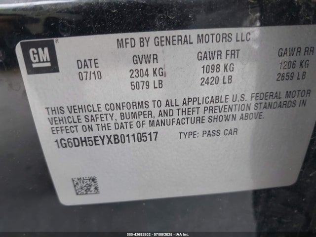 2011 CADILLAC CTS 1G6DH5EYXB0110517 Photo 8