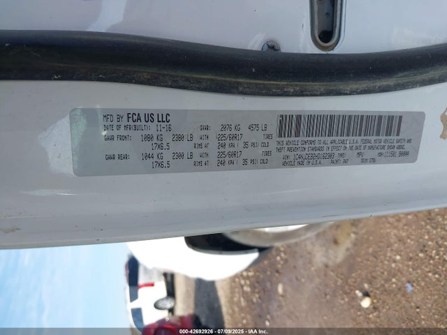 Jeep Compass 2017 1C4NJDEB2HD162303 Image 9