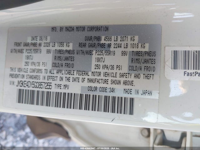JM3KE4DY5G0857255 Mazda py