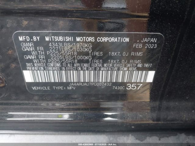 2023 MITSUBISHI OUTLANDER SPORT JA4ARUAU7PU007432 Photo 8