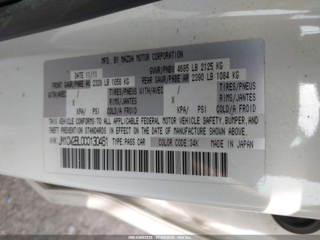2012 MAZDA MAZDA5 JM1CW2BL0C0130461 Photo 8