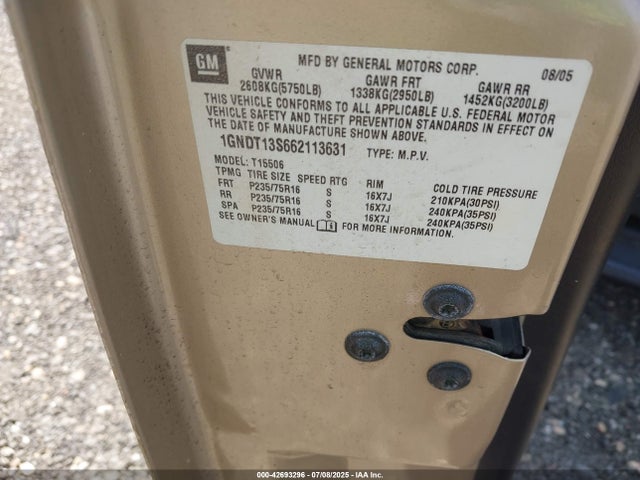 2006 CHEVROLET TRAILBLAZER 1GNDT13S662113631 Photo 8