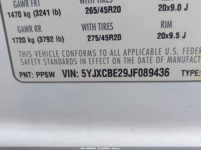 2018 TESLA MODEL X 5YJXCBE29JF089436 Photo 8