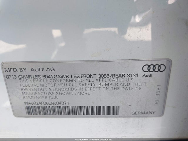2014 AUDI A8 L WAUR2AFD8EN004371 Photo 8