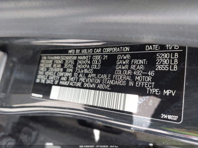 2016 VOLVO XC60 YV449MRK5G2868588 Photo 8