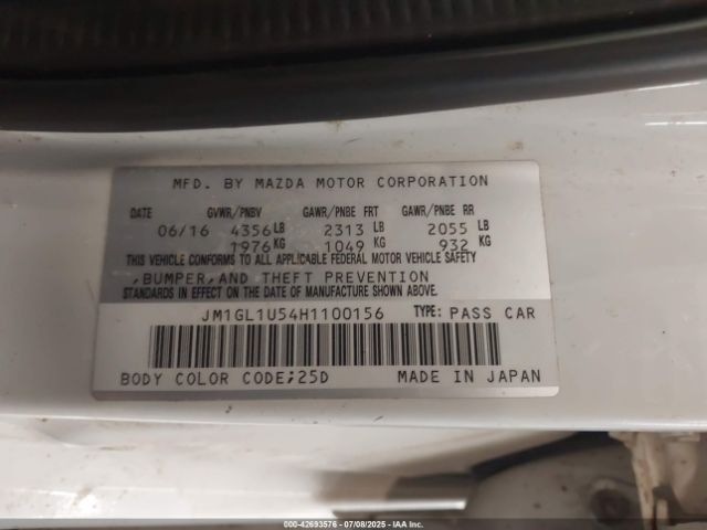 2017 MAZDA MAZDA6 JM1GL1U54H1100156 Photo 8