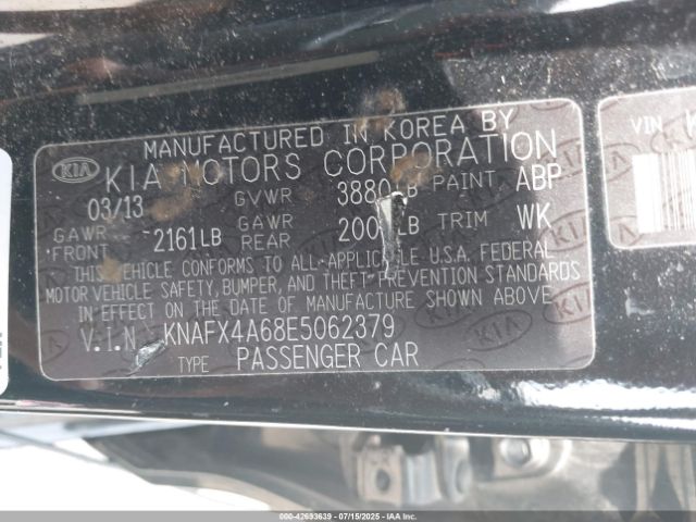 2014 KIA FORTE KNAFX4A68E5062379 Photo 8