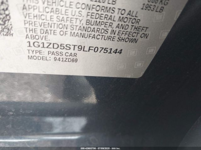 2020 CHEVROLET MALIBU 1G1ZD5ST9LF075144 Photo 8