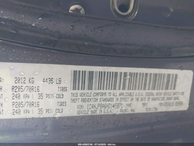 2017 JEEP PATRIOT 1C4NJPBA6HD145971 Photo 8