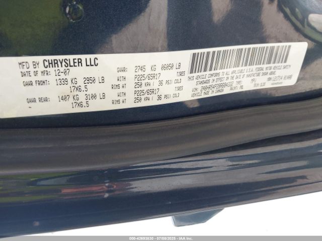 2008 CHRYSLER TOWN & COUNTRY 2A8HR54P28R684332 Photo 8